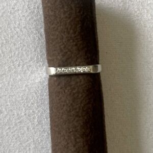 Pandora sparkling logo bar stacking ring size 48